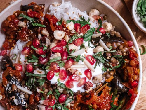 Ragoût Vegan Aubergines & Lentilles