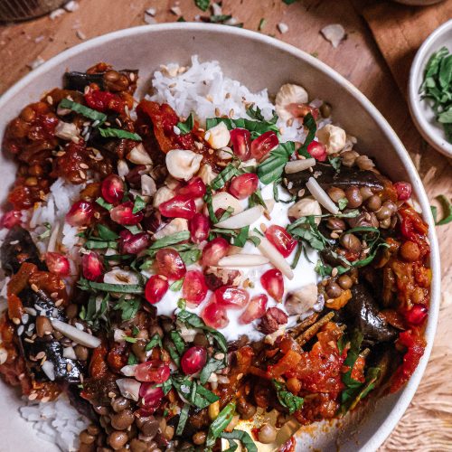 Ragoût Vegan Aubergines & Lentilles