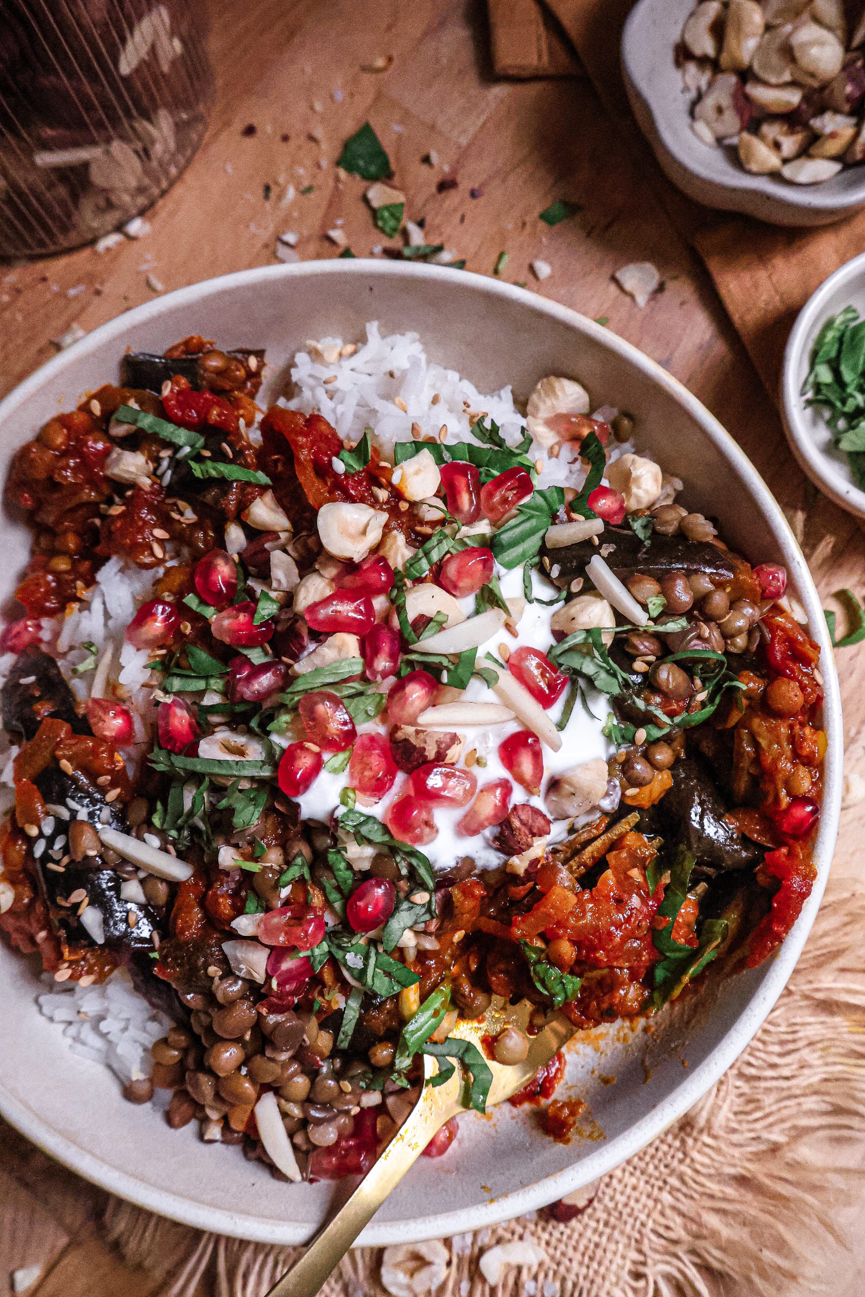 Ragoût Vegan Aubergines & Lentilles