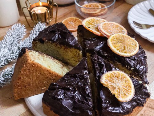 Gâteau Vegan à l'Orange & Glaçage au Chocolat