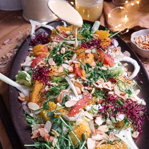Salade de Choux de Bruxelles, Fenouil & Agrumes - Vegan