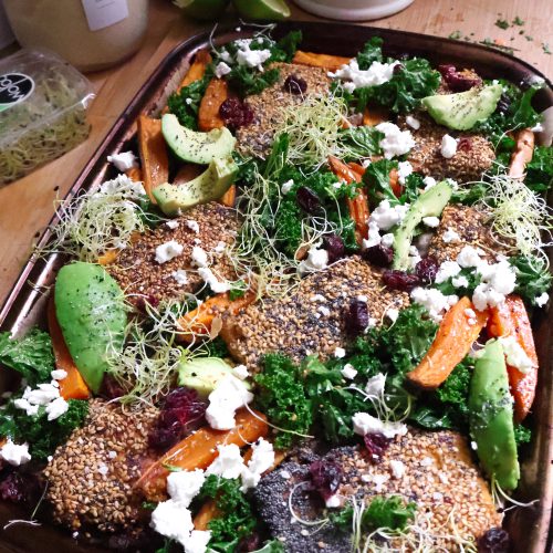 Tofu au Sésame Vegan Cuit au Four & Patate Douce
