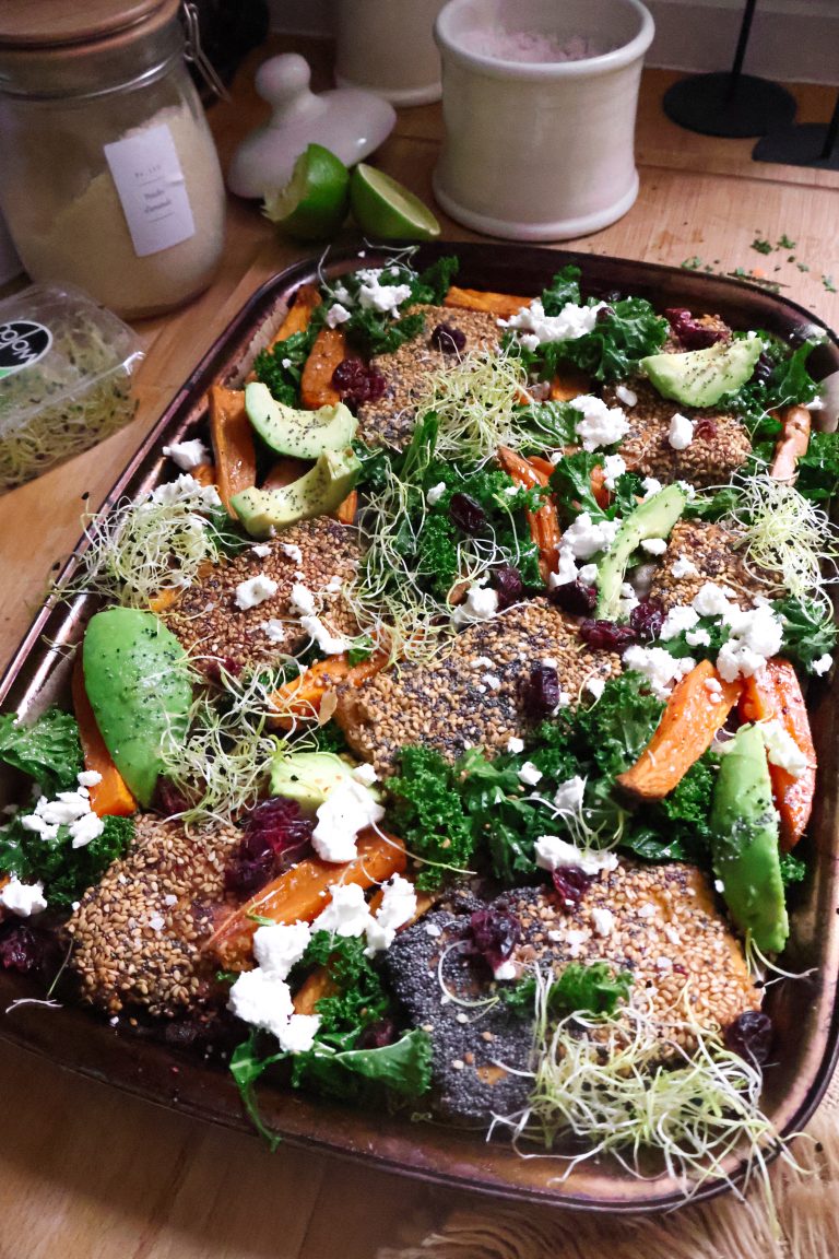 Tofu au Sésame Vegan Cuit au Four & Patate Douce