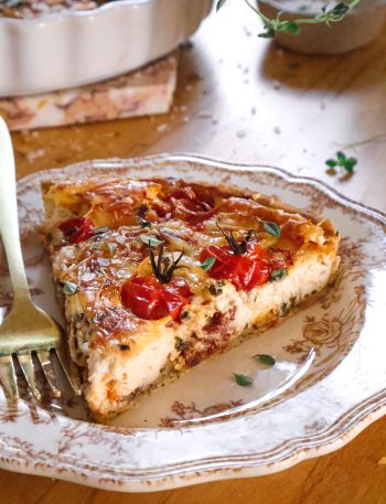 Quiche Vegan aux Tomates Séchées & Tomates Cerises