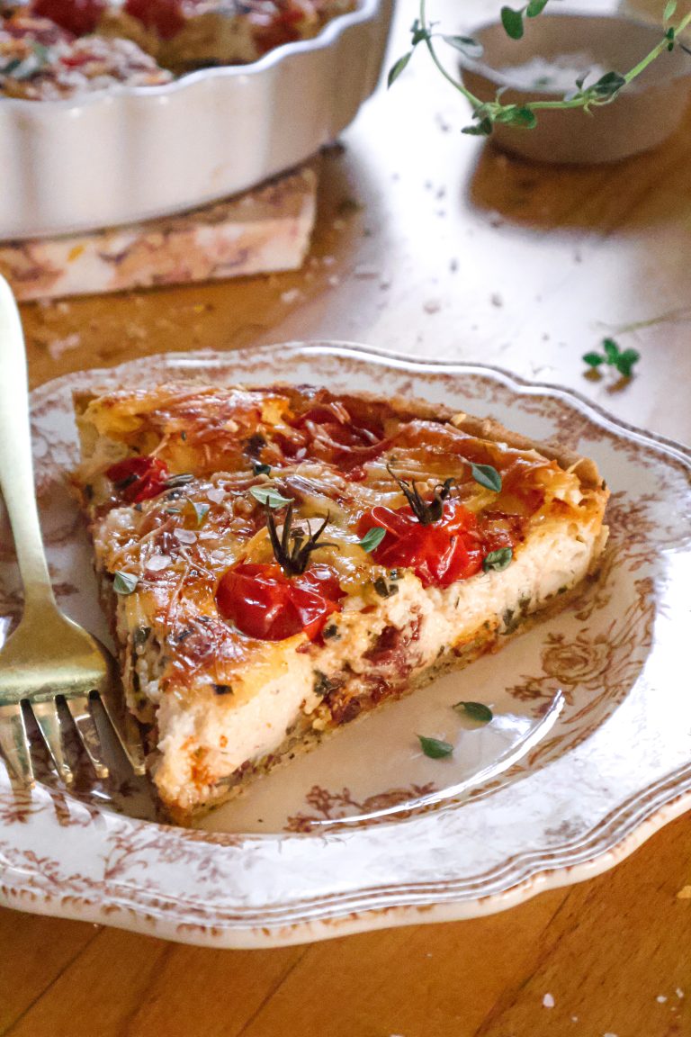 Quiche Vegan aux Tomates Séchées & Tomates Cerises