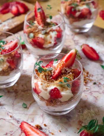 Verrines "Tarte aux Fraises" Vegan Rapide