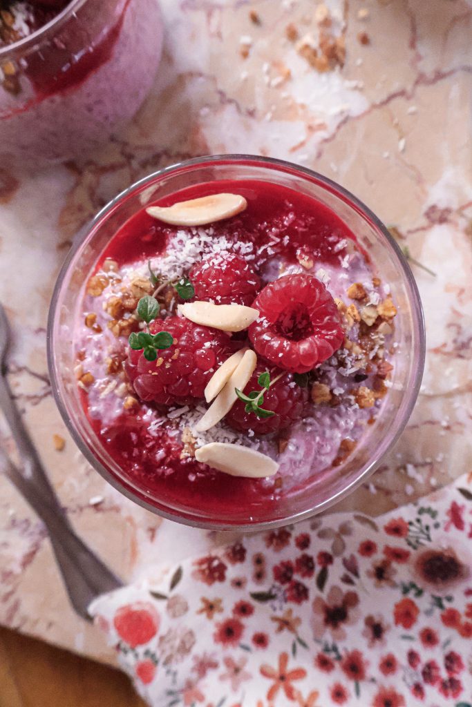 Pudding de Chia Vegan Framboise & Lait d'Amande