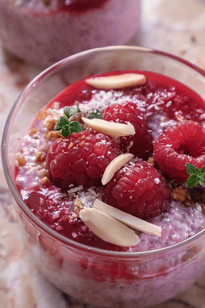 Pudding de Chia Vegan Framboise & Lait d'Amande