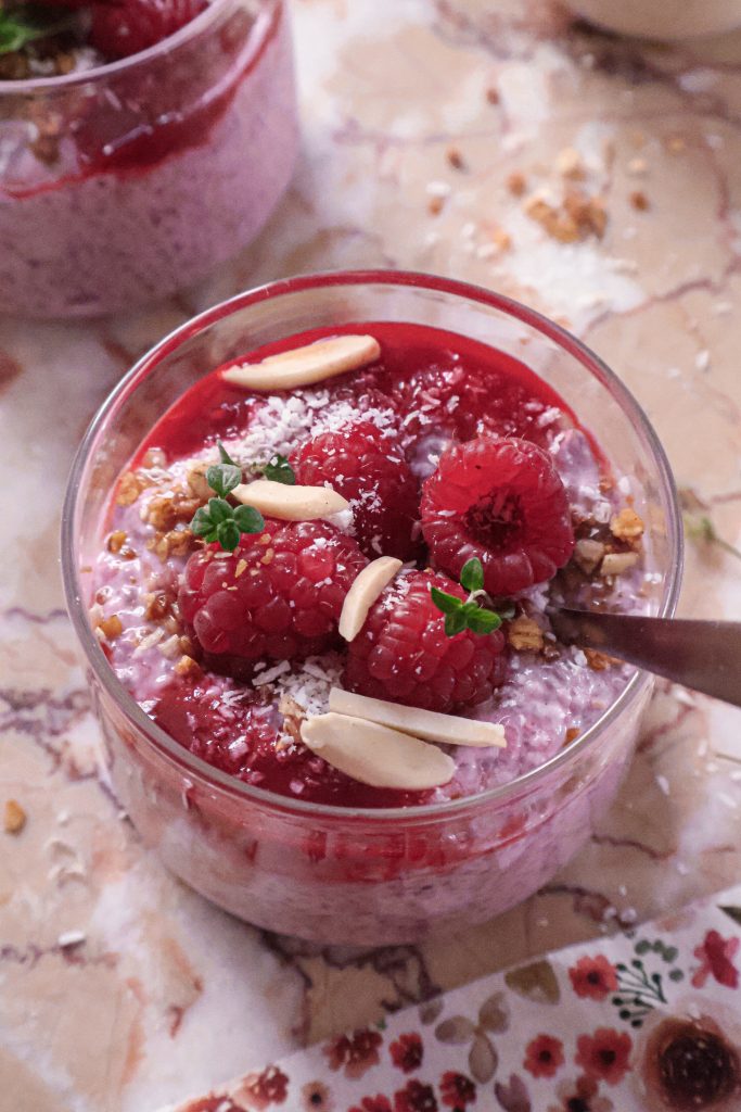 Pudding de Chia Vegan Framboise & Lait d'Amande