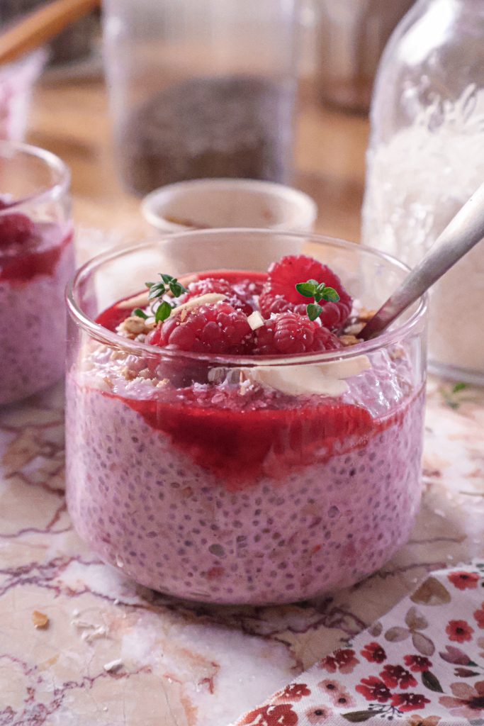 Pudding de Chia Vegan Framboise & Lait d'Amande