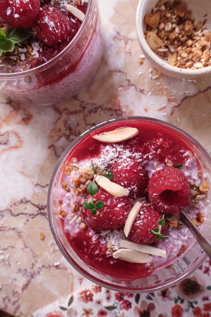 Pudding de Chia Vegan Framboise & Lait d'Amande