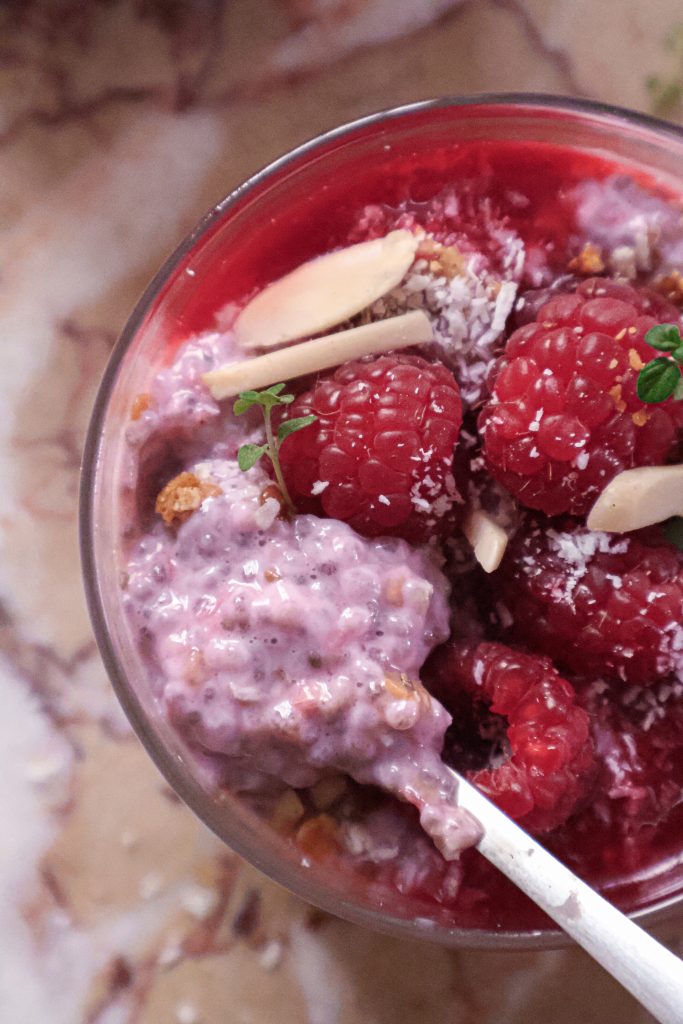 Pudding de Chia Vegan Framboise & Lait d'Amande