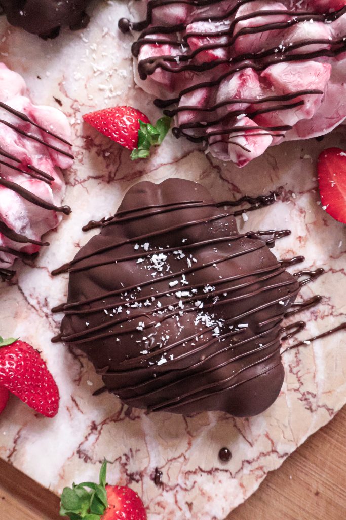 Croquants Glacés Vegan à la Fraise - 3 Ingrédients
