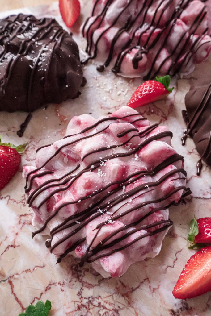 Croquants Glacés Vegan à la Fraise - 3 Ingrédients