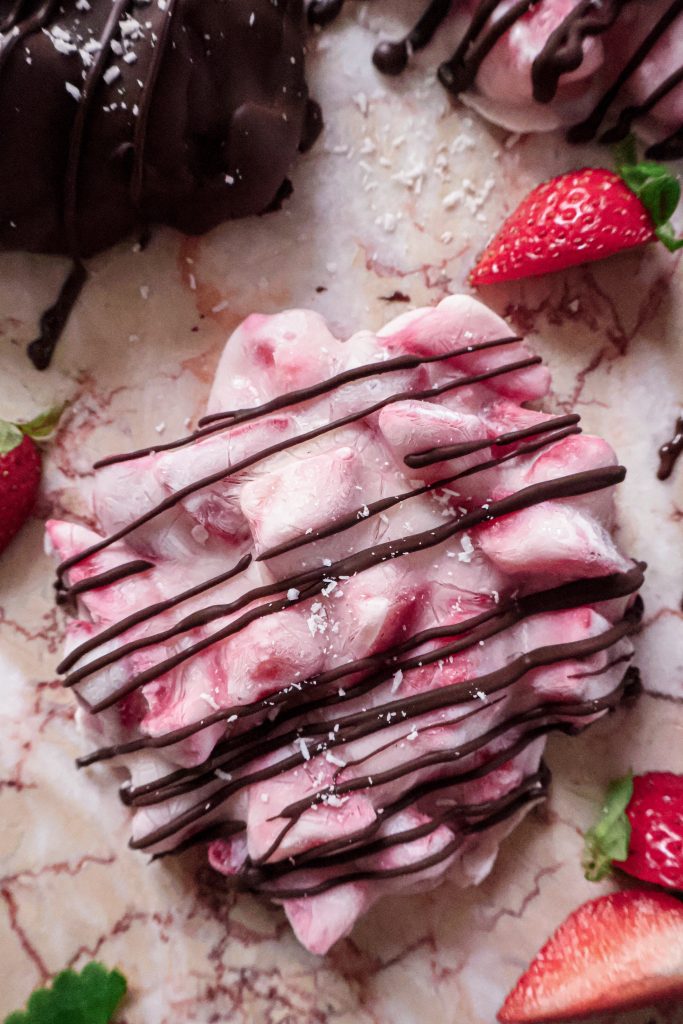 Croquants Glacés Vegan à la Fraise - 3 Ingrédients