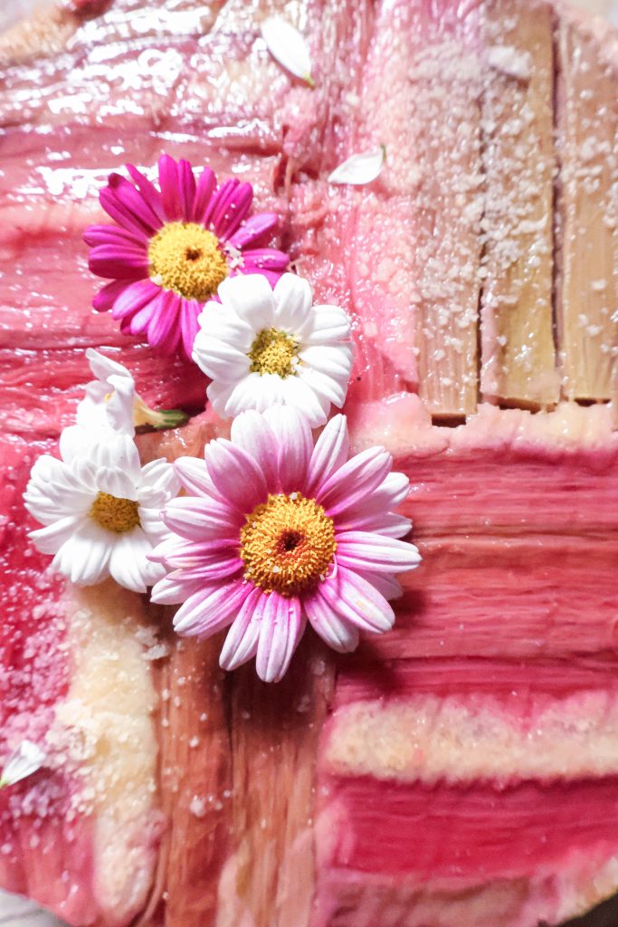 Gâteau Renversé Vegan à la Rhubarbe