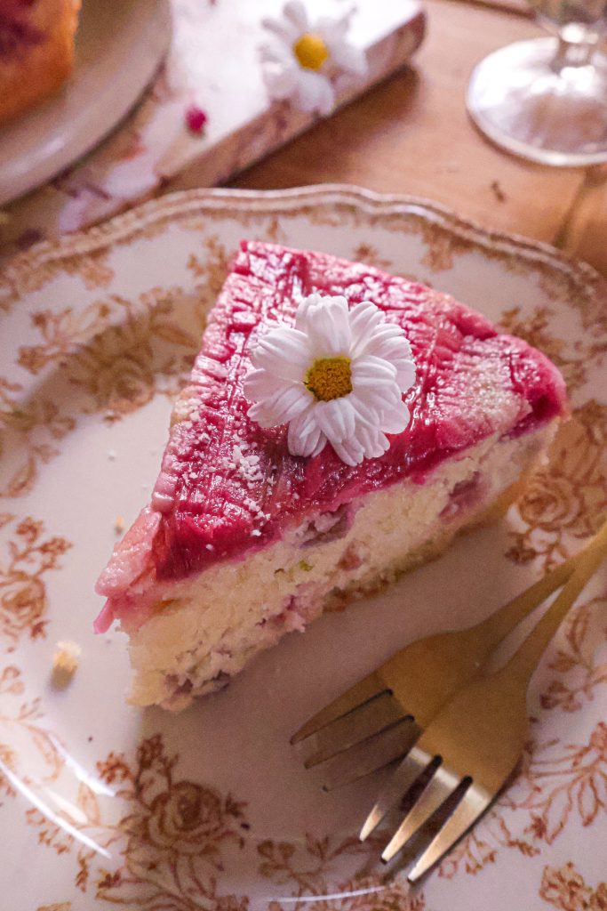Gâteau Renversé Vegan à la Rhubarbe