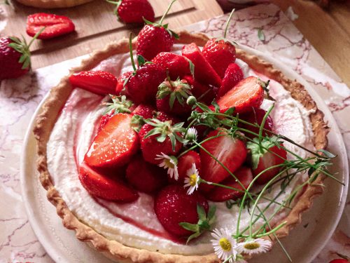 Tarte aux Fraises & Ricotta Vegan
