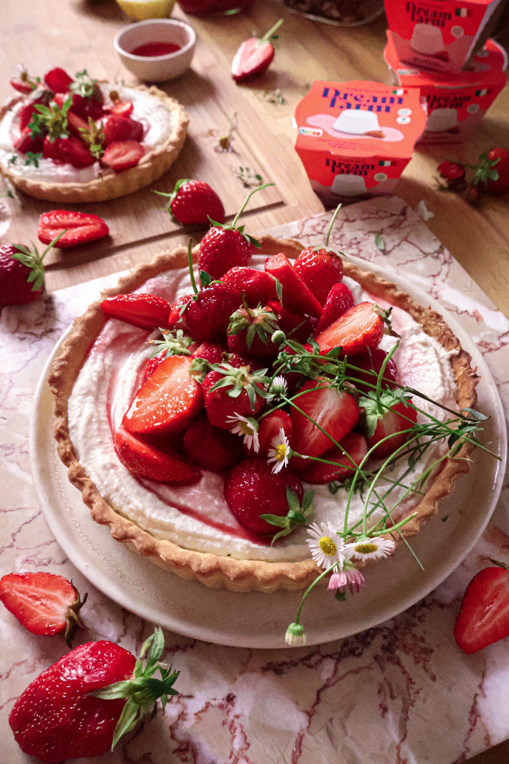 Tarte aux Fraises & Ricotta Vegan