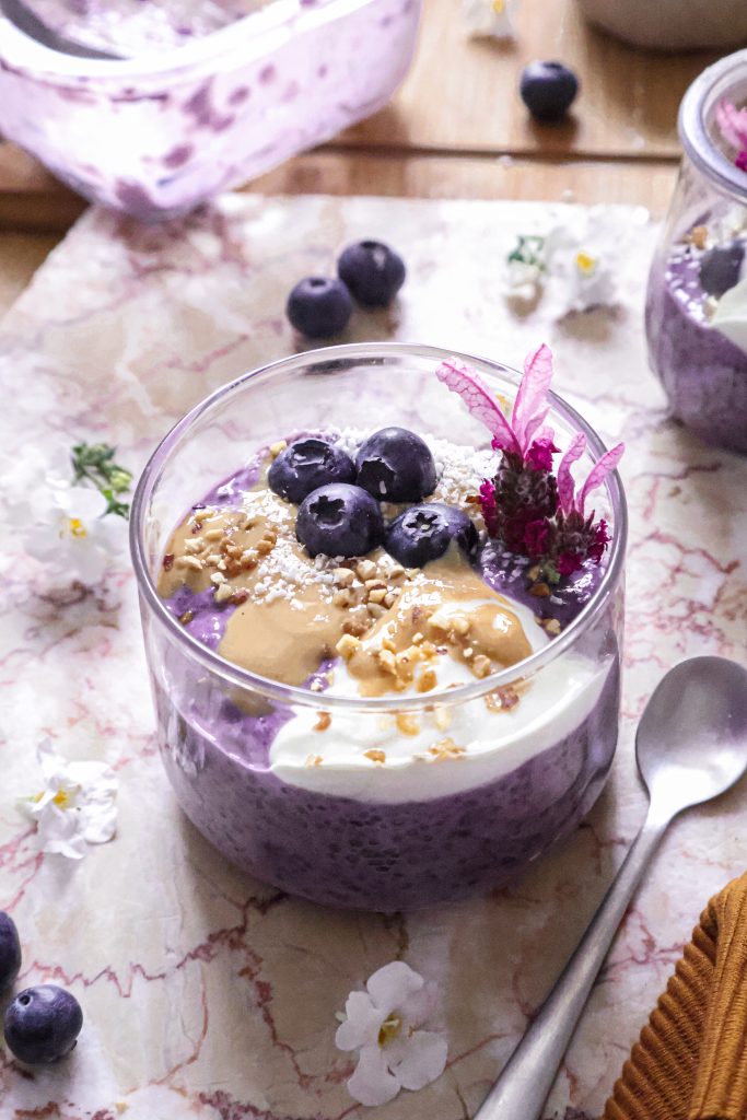 Pudding de Chia Vegan aux Myrtilles