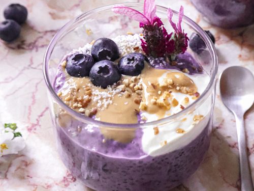 Pudding de Chia Vegan aux Myrtilles