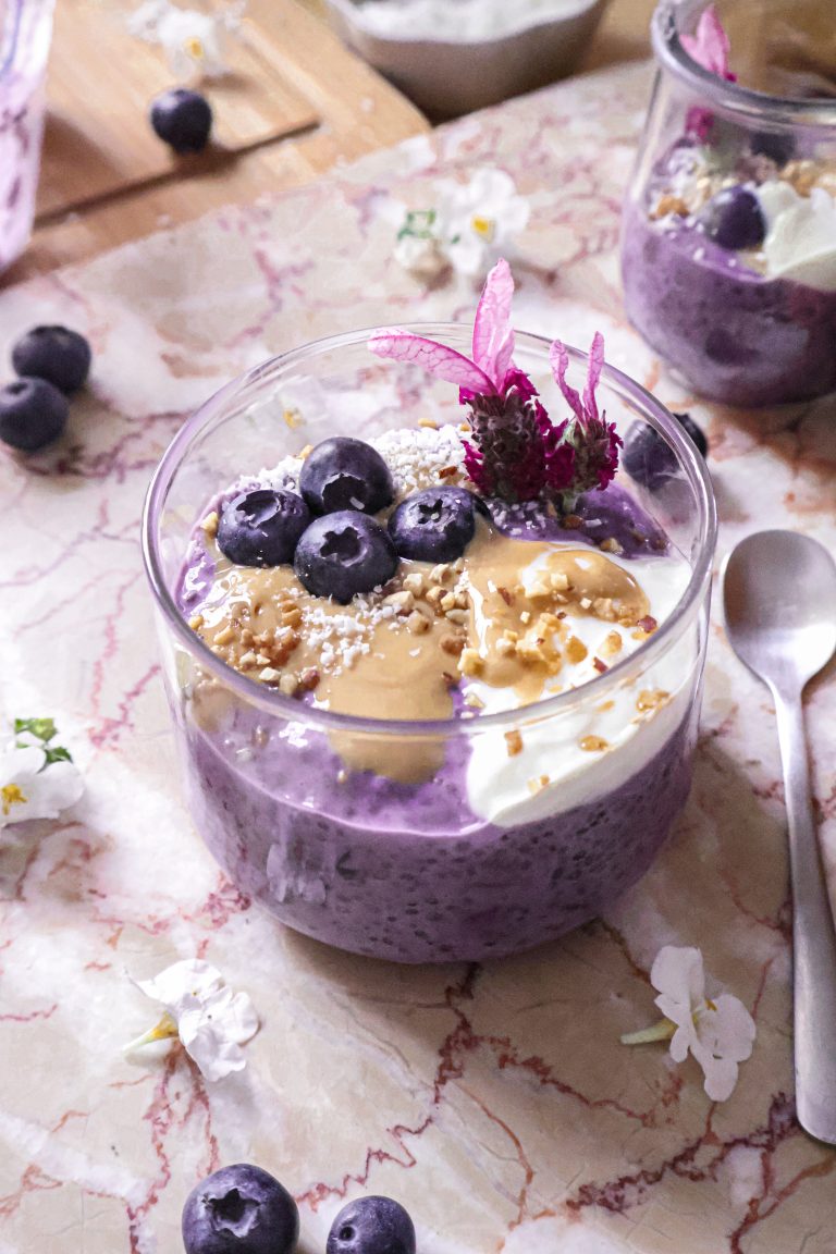 Pudding de Chia Vegan aux Myrtilles