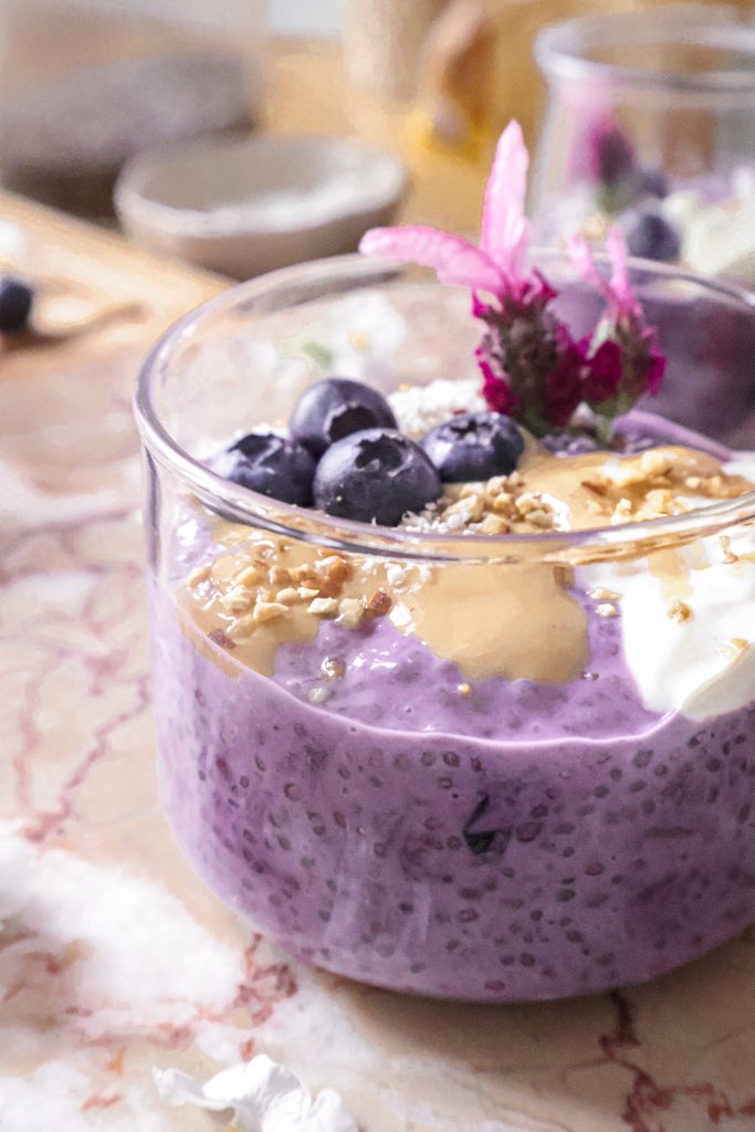 Pudding de Chia Vegan aux Myrtilles