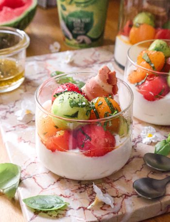 Verrines Fraîcheur Vegan Melon, Pastèque & Concombre