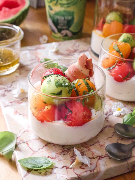 Verrines Fraîcheur Vegan Melon, Pastèque & Concombre
