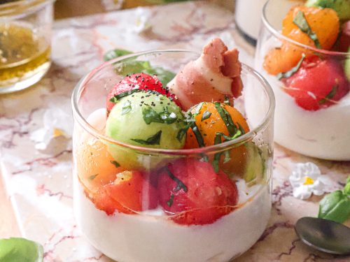 Verrines Fraîcheur Vegan Melon, Pastèque & Concombre