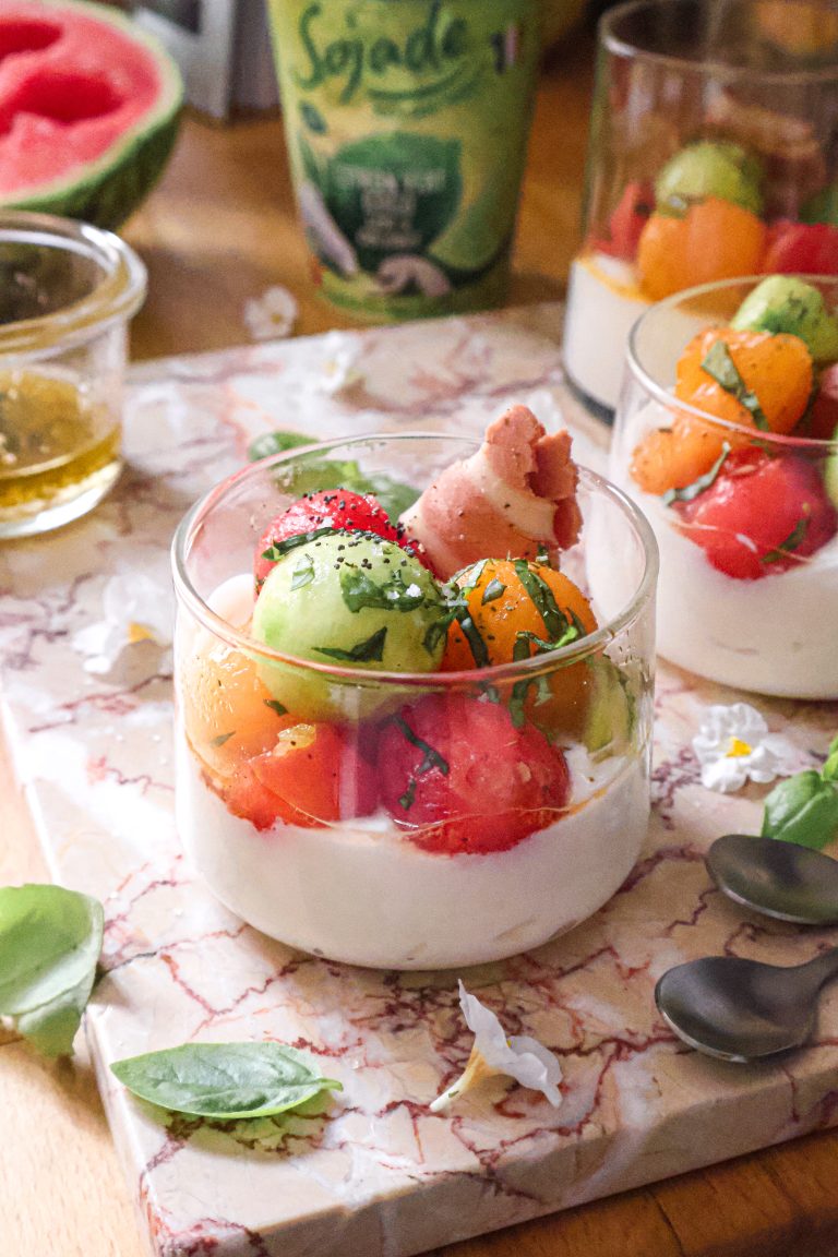 Verrines Fraîcheur Vegan Melon, Pastèque & Concombre