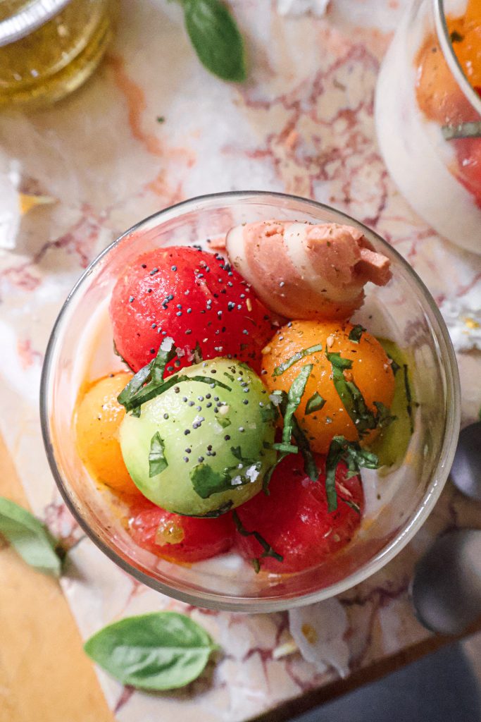 Verrines Fraîcheur Vegan Melon, Pastèque & Concombre