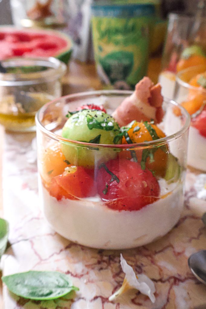 Verrines Fraîcheur Vegan Melon, Pastèque & Concombre