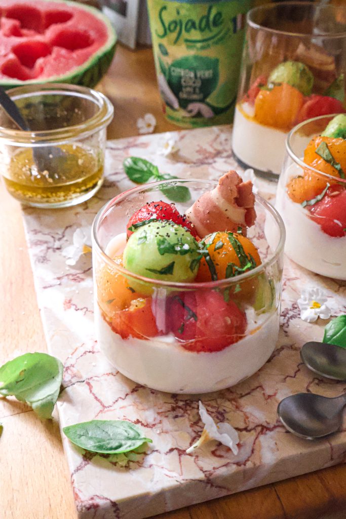 Verrines Fraîcheur Vegan Melon, Pastèque & Concombre