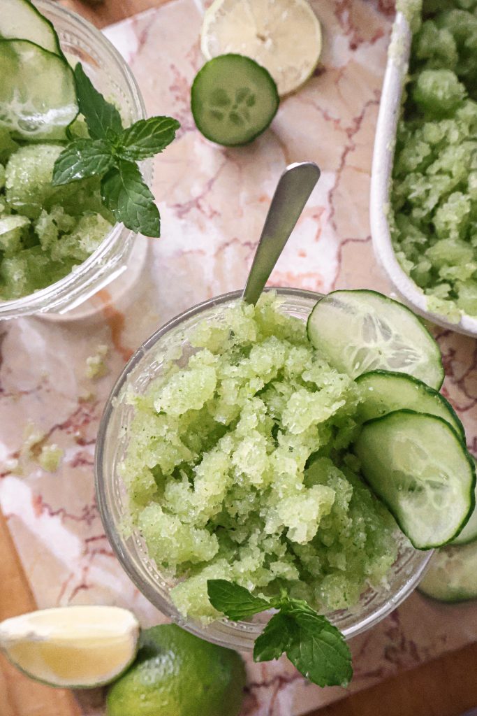 Granité Concombre, Citron Vert & Menthe