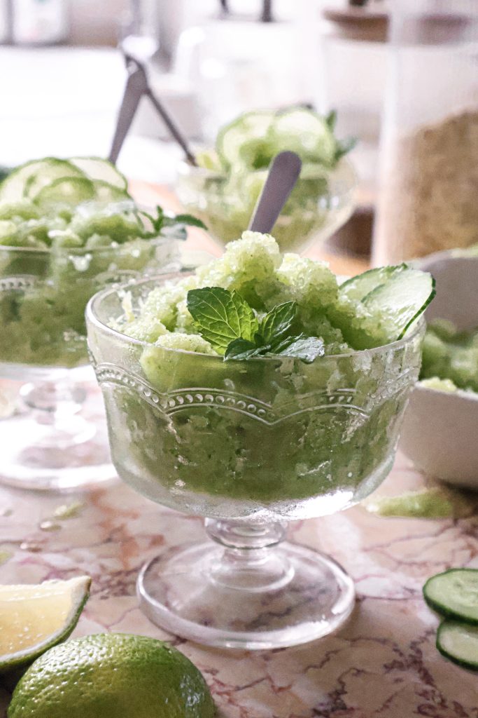 Granité Concombre, Citron Vert & Menthe