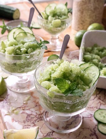 Granité Concombre, Citron Vert & Menthe