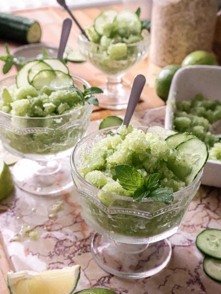 Granité Concombre, Citron Vert & Menthe