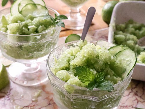 Granité Concombre, Citron Vert & Menthe