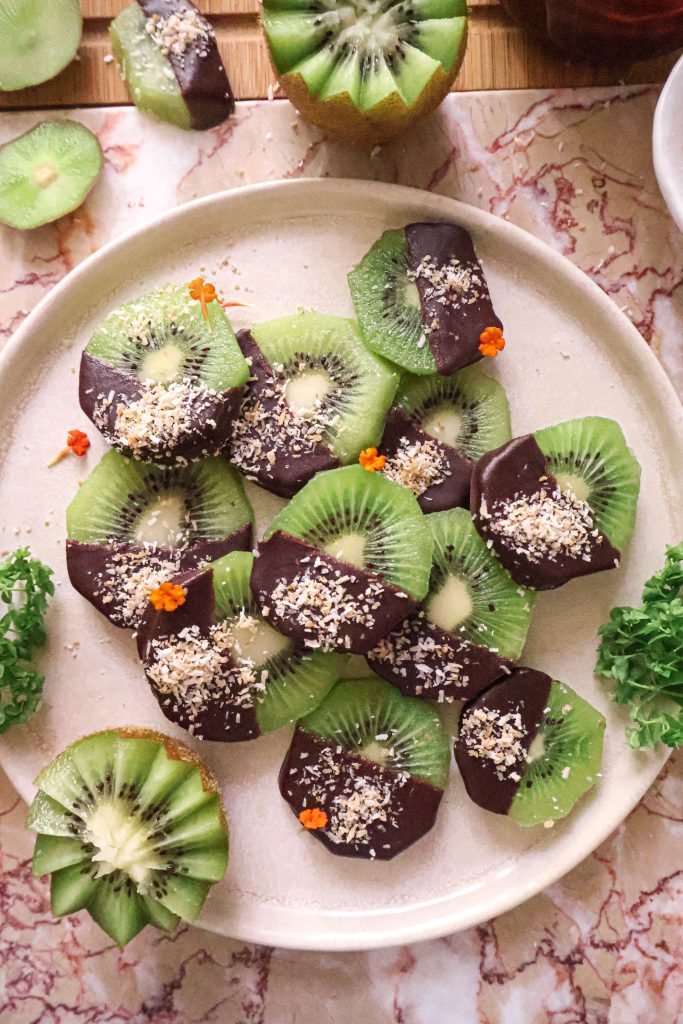 Kiwis Enrobés de Chocolat Noir Vegan