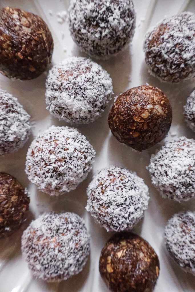 Bouchées Vegan Noix de Coco, Chocolat - Sans Cuisson, Sans Gluten