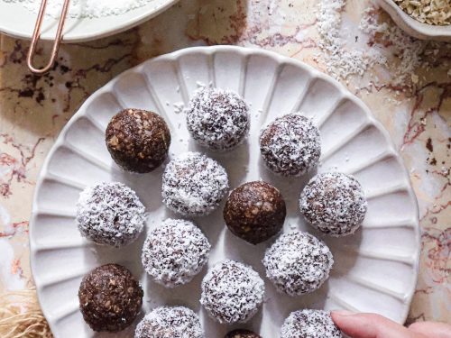 Bouchées Vegan Noix de Coco, Chocolat - Sans Cuisson, Sans Gluten