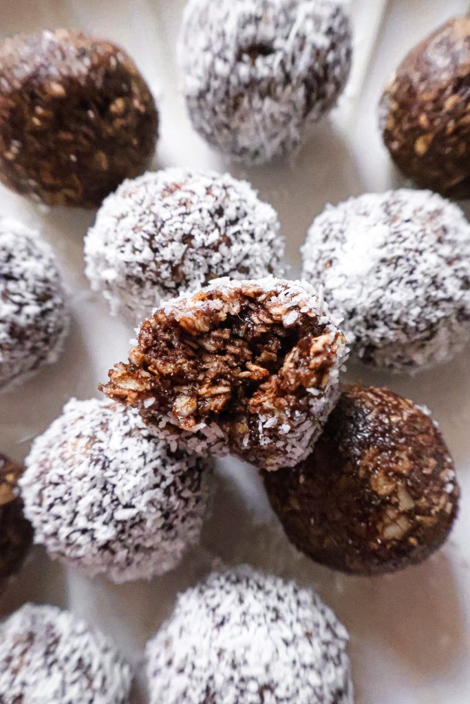 Bouchées Vegan Noix de Coco, Chocolat - Sans Cuisson, Sans Gluten