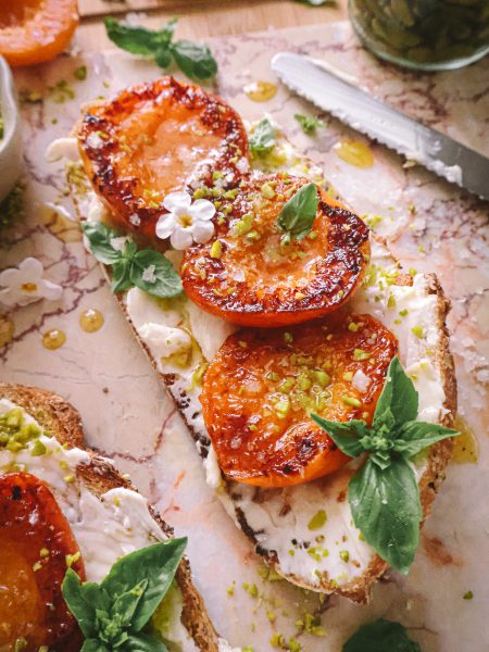 Toasts Abricots Caramélisés & Cream Cheese Vegan