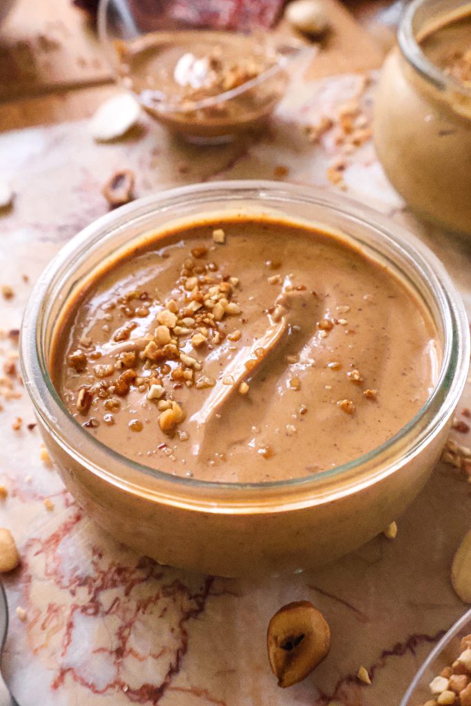 Crème Dessert Vegan au Praliné Sans Cuisson