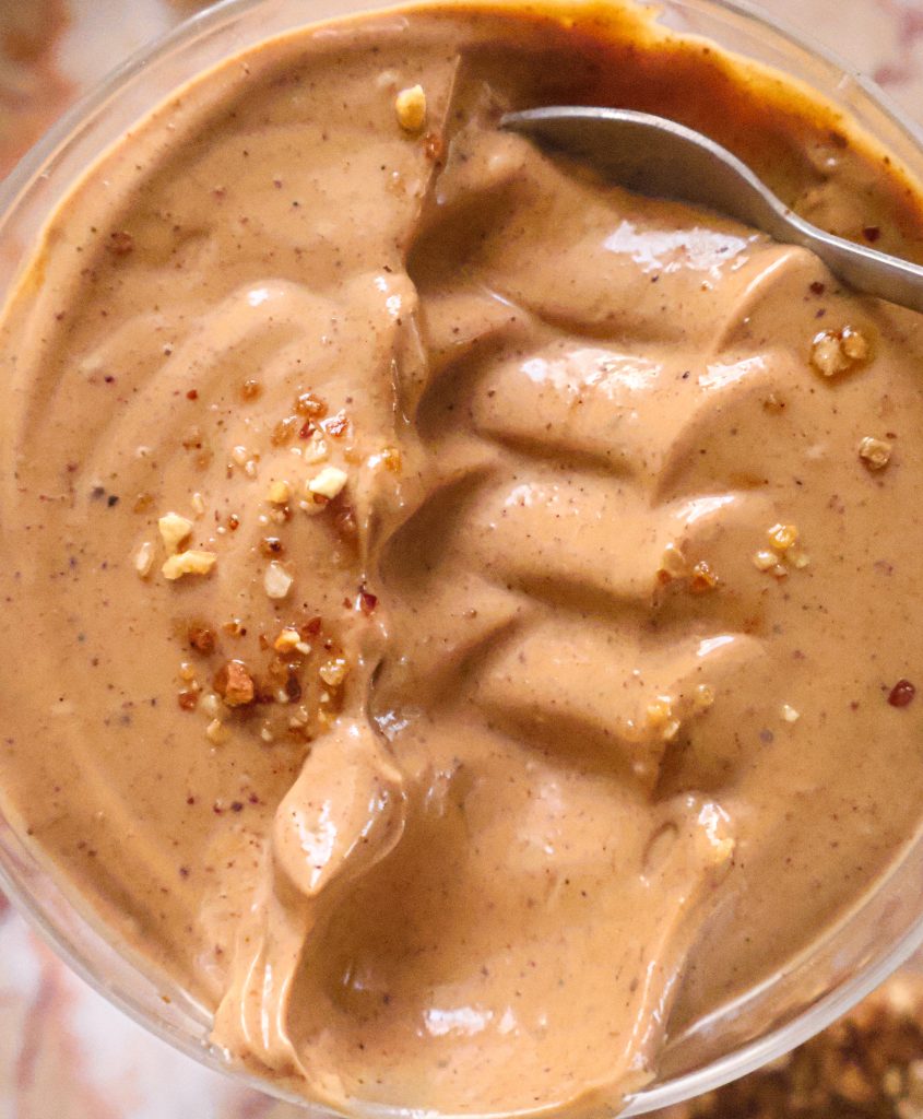 Crème Dessert Vegan au Praliné Sans Cuisson