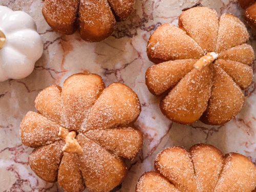 Donuts Citrouilles Fourrés à la Pâte à Tartiner Vegan
