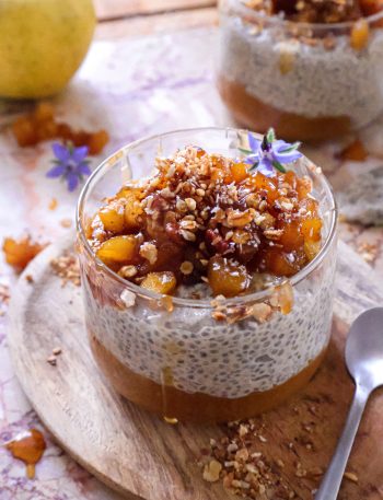 Pudding de Chia Vegan Façon Crumble de Pomme - Sans Gluten