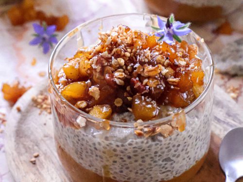 Pudding de Chia Vegan Façon Crumble de Pomme - Sans Gluten
