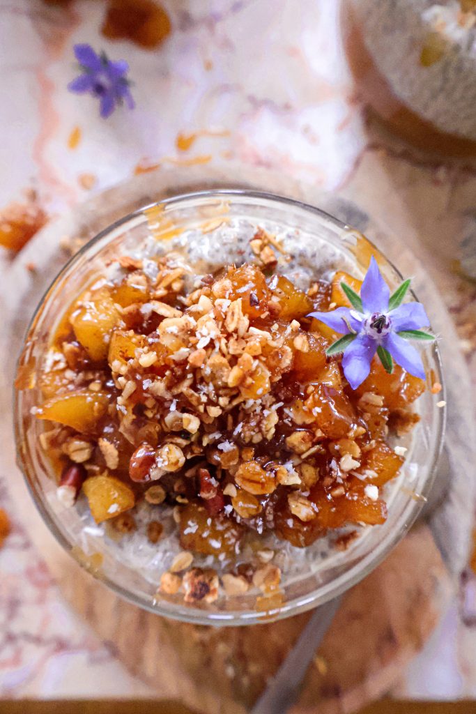 Pudding de Chia Vegan Façon Crumble de Pomme - Sans Gluten